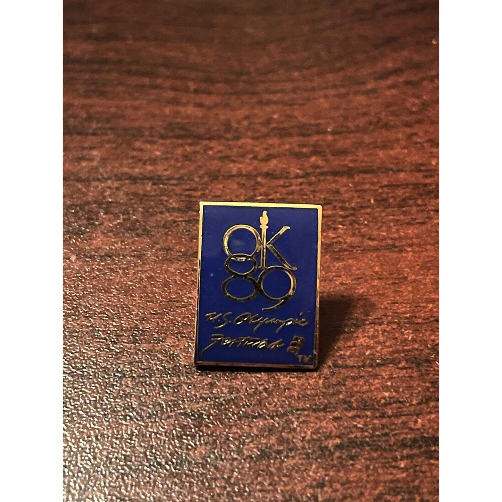 1989 Oklahoma City OK 89 US Olympic Festival Blue Lapel Hat‎ Pin